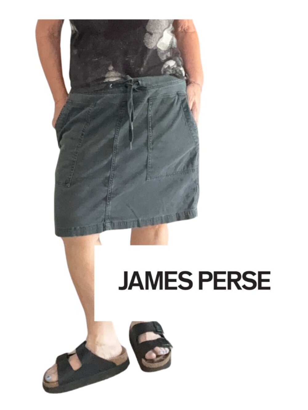 James Perse Utility Green Skirt Size 4 (XL)